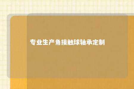 专业生产角接触球轴承定制 