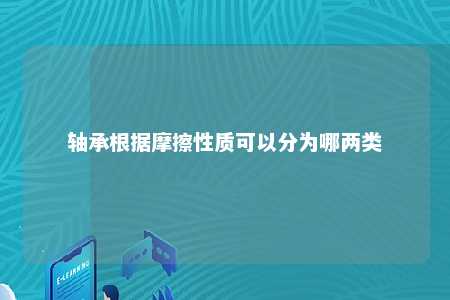 轴承根据摩擦性质可以分为哪两类 